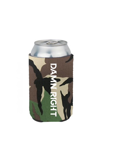 Damn Right Camo Koozie