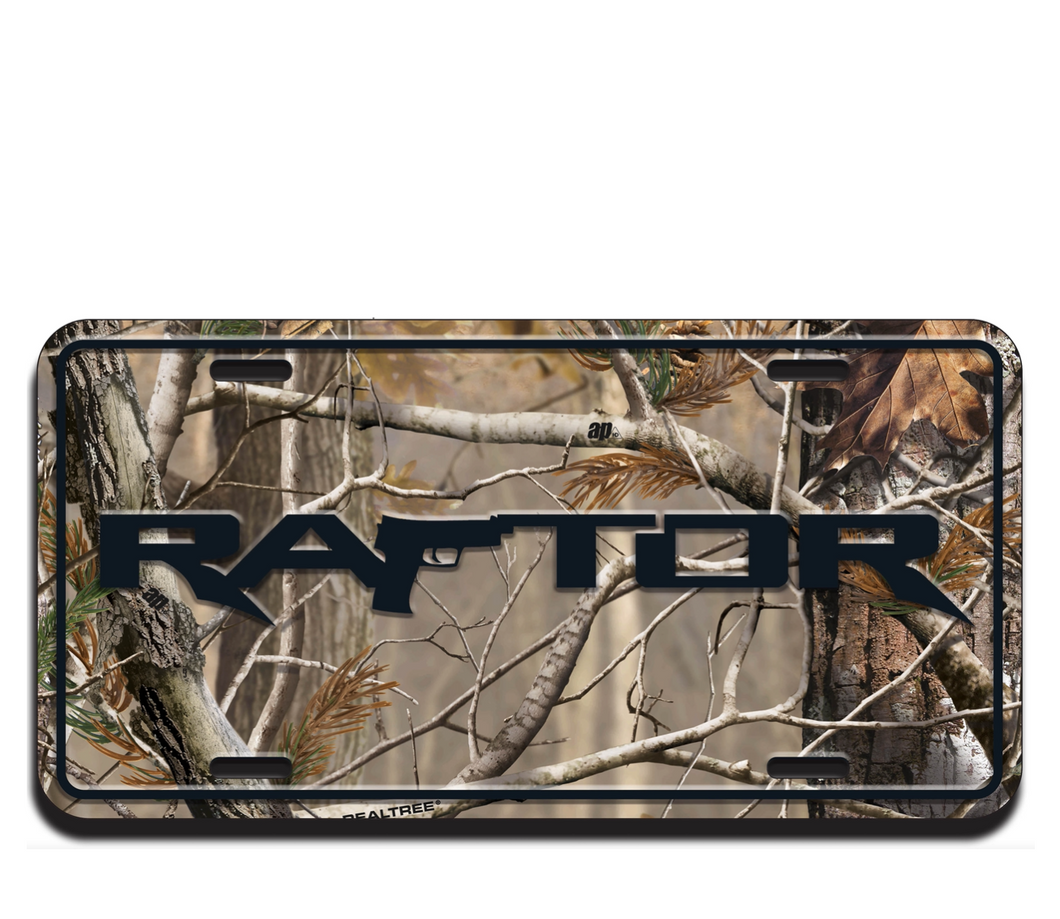 Realtree Camo Raptor License Plate
